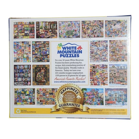 White Mountain Autumn King Moose Puzzle 500 pcs Mark Picard New w/ Poster - Picture 3 of 3